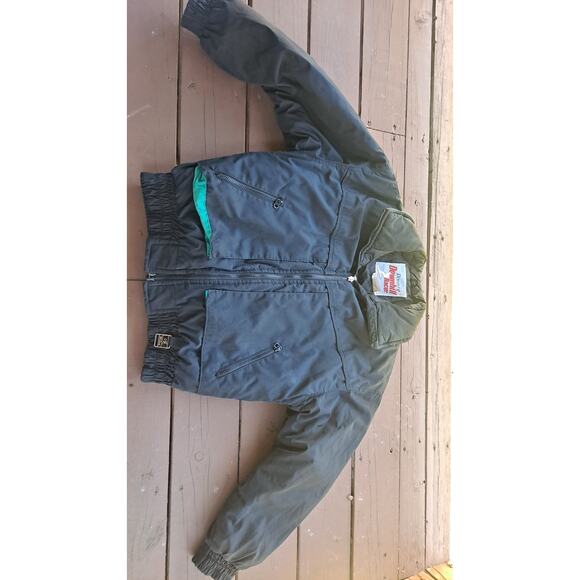 VTG RETRO Downhill Racer Downfill Snow/ski Black, jacket, Size Medium - Picture 5 of 6